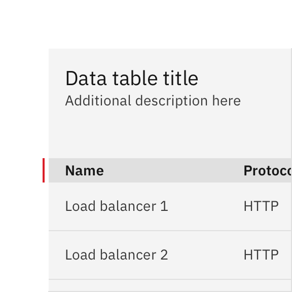 Don’t: mix row heights for in the table and header rows.